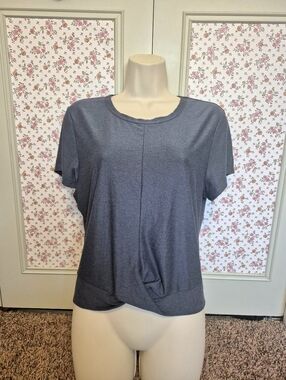 Old Navy Slate Blue Short Sleeve Twist-Hem Tee Size L